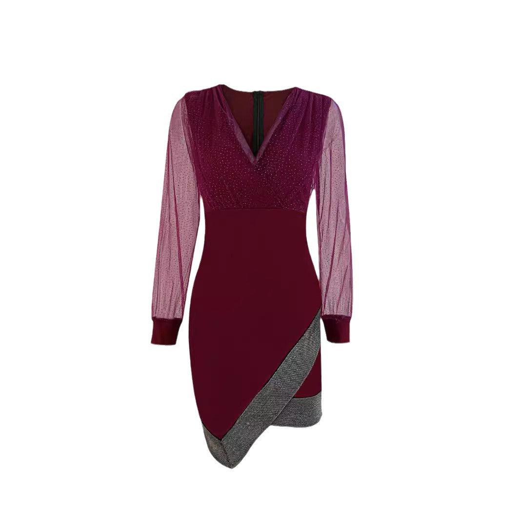 Damenabendkleid mit Glitzerdetails und elegantem Schnitt, Größe