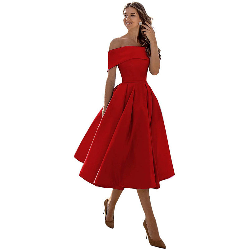 Valenzora | Versatile strapless satin dress for parties