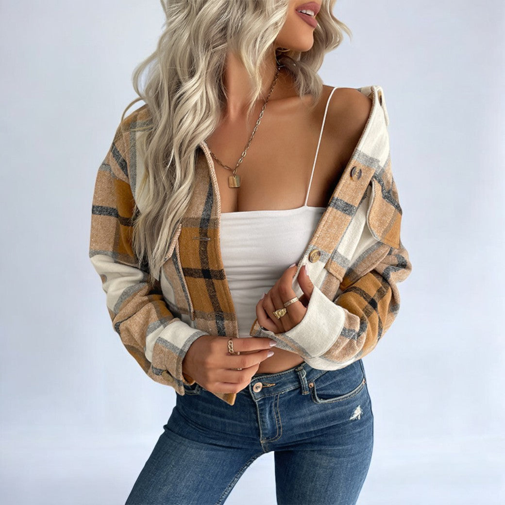 Valenzora | Fashionable plaid jacket
