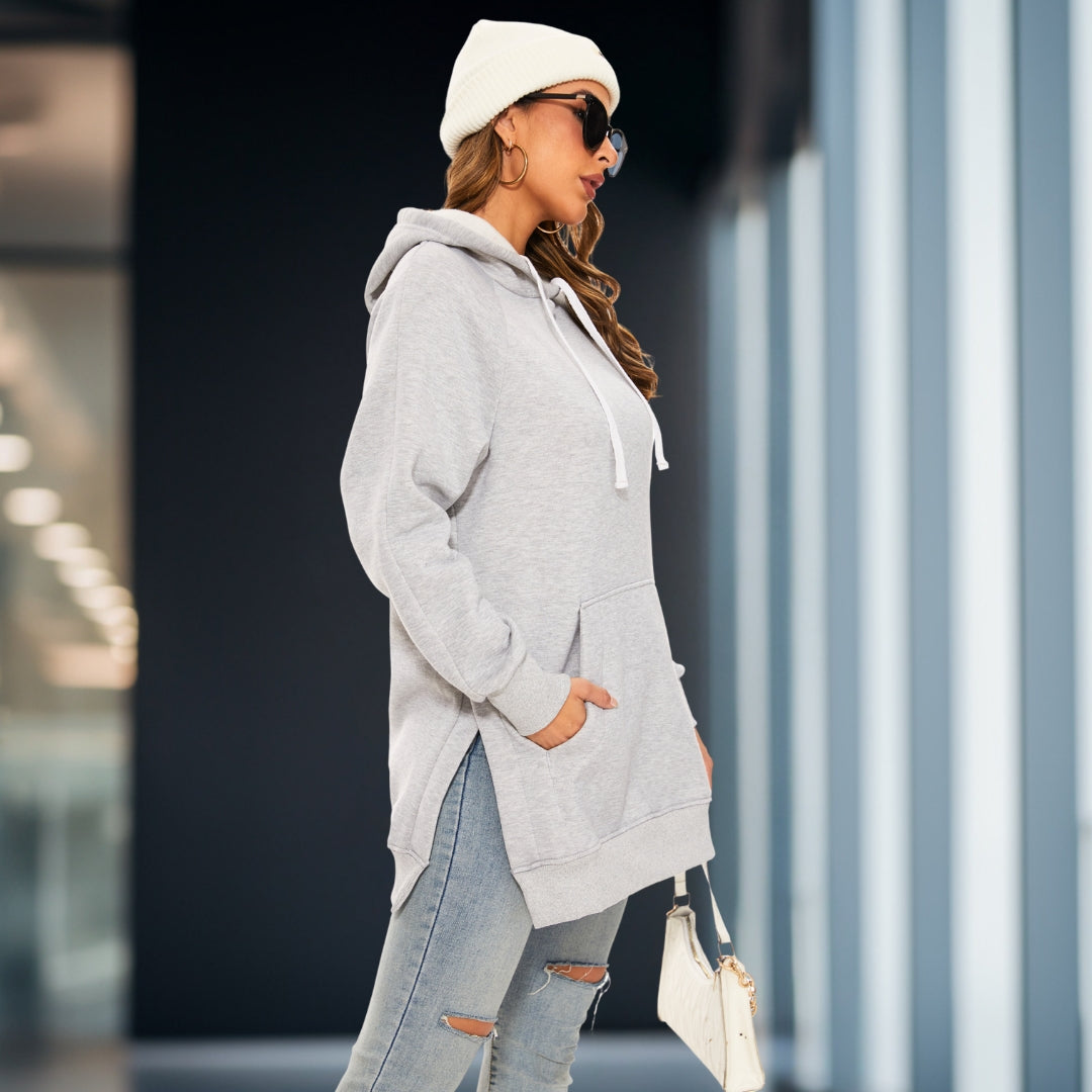 Valenzora | Elegant oversized dress with hood