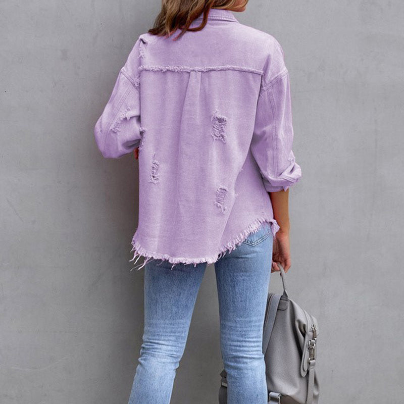 Trendy denim jacket for women