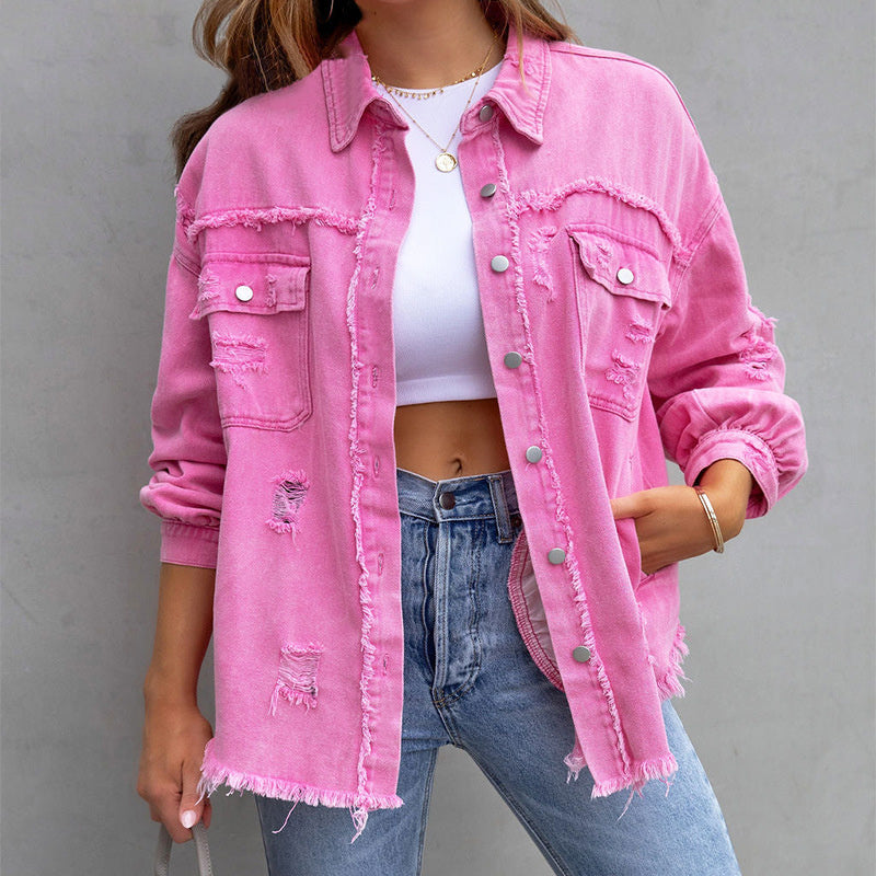 Trendy denim jacket for women
