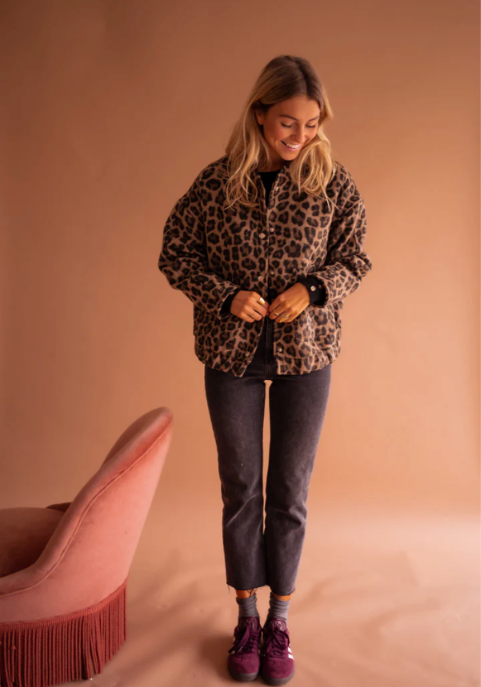 Valenzora | Leopard Bomber Jacket