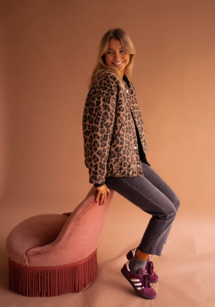 Valenzora | Leopard Bomber Jacket