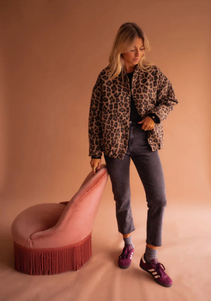 Valenzora | Leopard Bomber Jacket