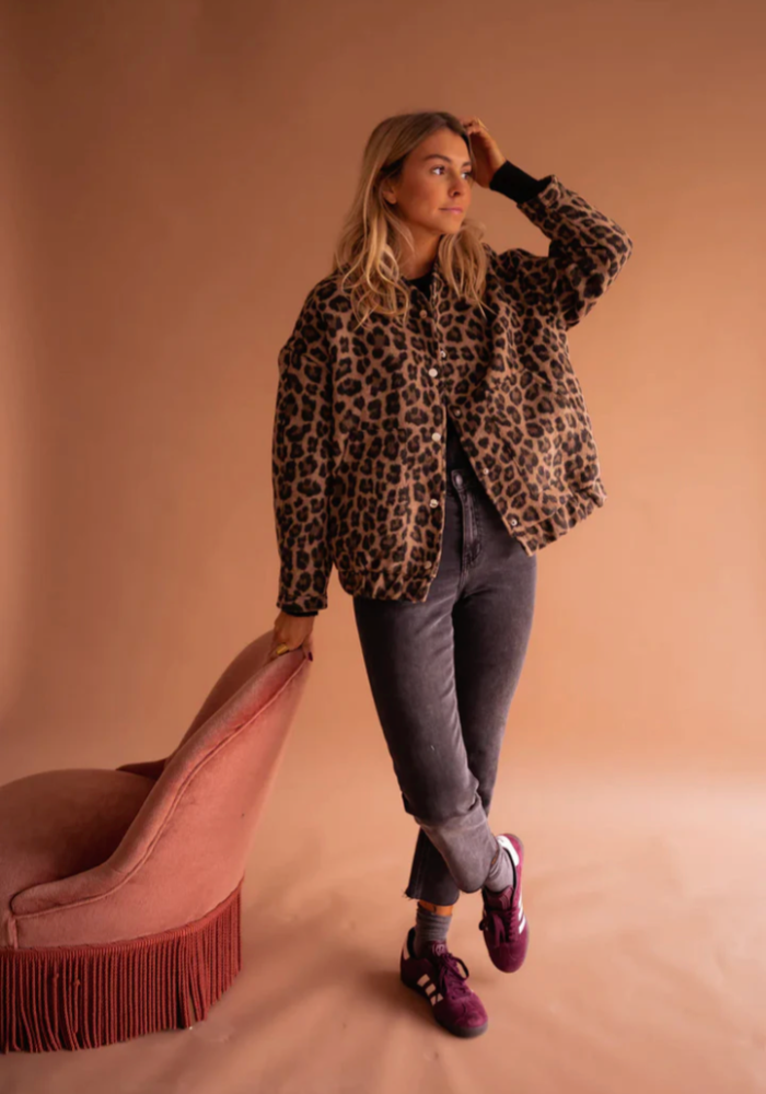 Valenzora | Leopard Bomber Jacket
