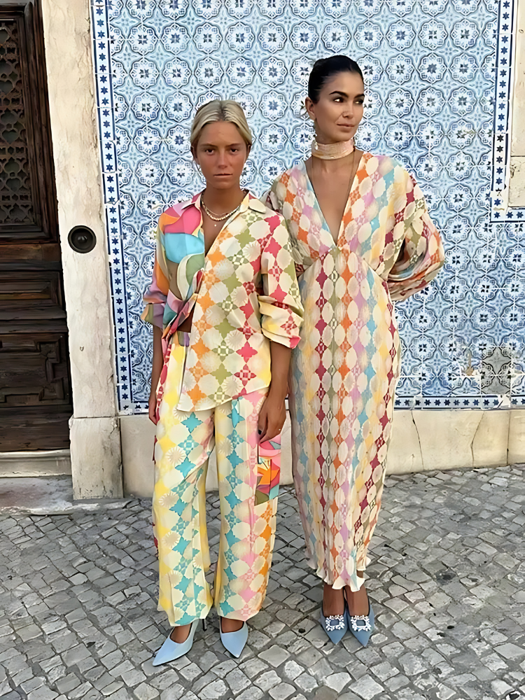 Valenzora | Colorful Geometric Set for Women