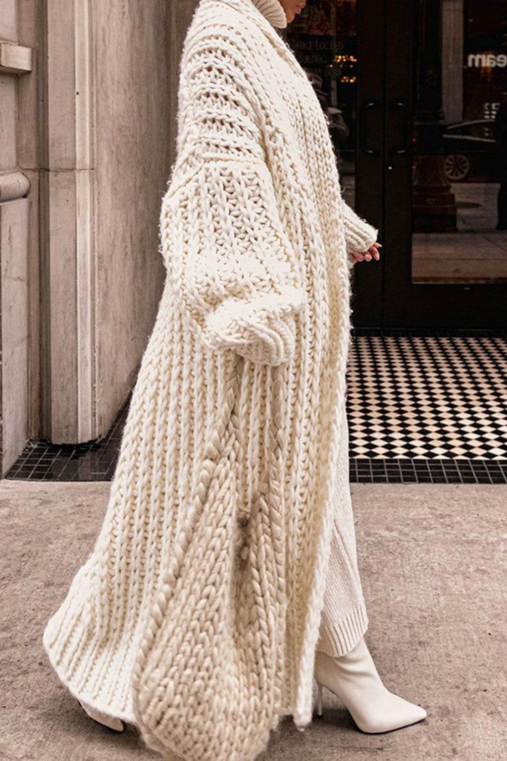 Valenzora - Grob gestrickte Strickjacke