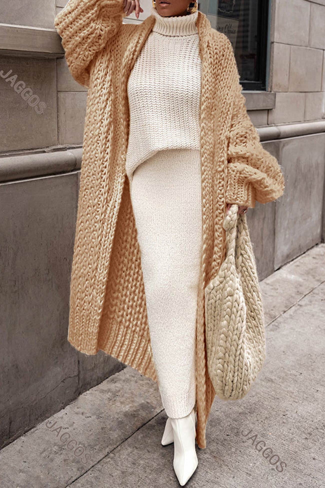 Valenzora - Grob gestrickte Strickjacke