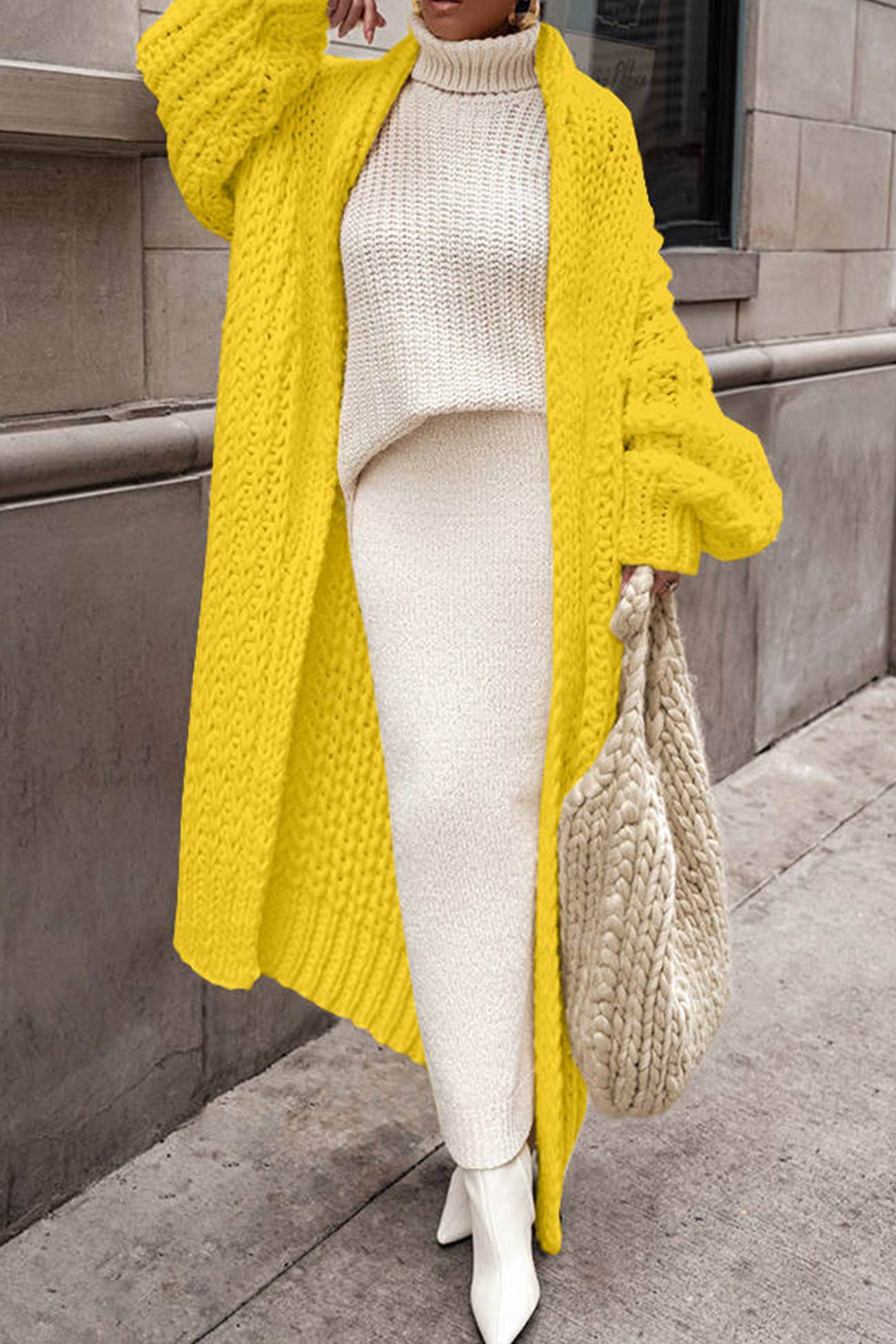 Valenzora - Grob gestrickte Strickjacke