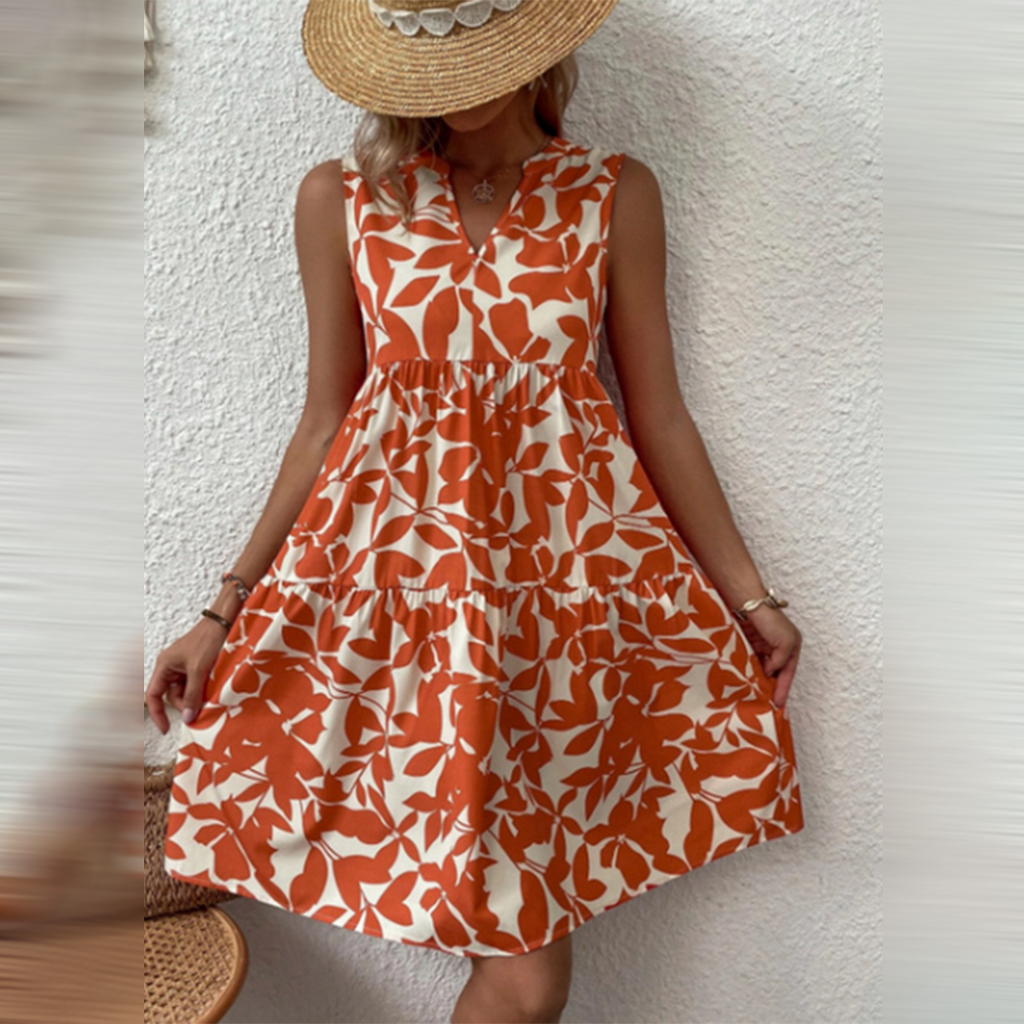 Valenzora | Sleeveless Boho Style Dress, V-Neck, Loose Fit, Lightweight and Breathable
