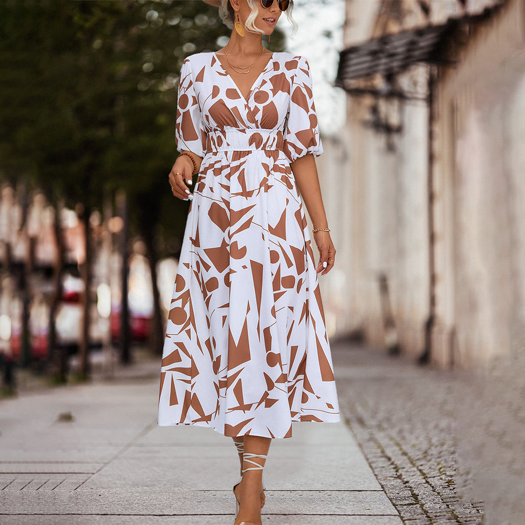 Valenzora | Midikleid mit V-Ausschnitt für Damen