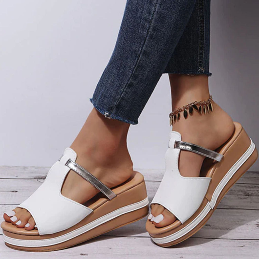 Valenzora - Slip-on sandals with open toe | Stylish wedge sandals, comfortable women's sandals