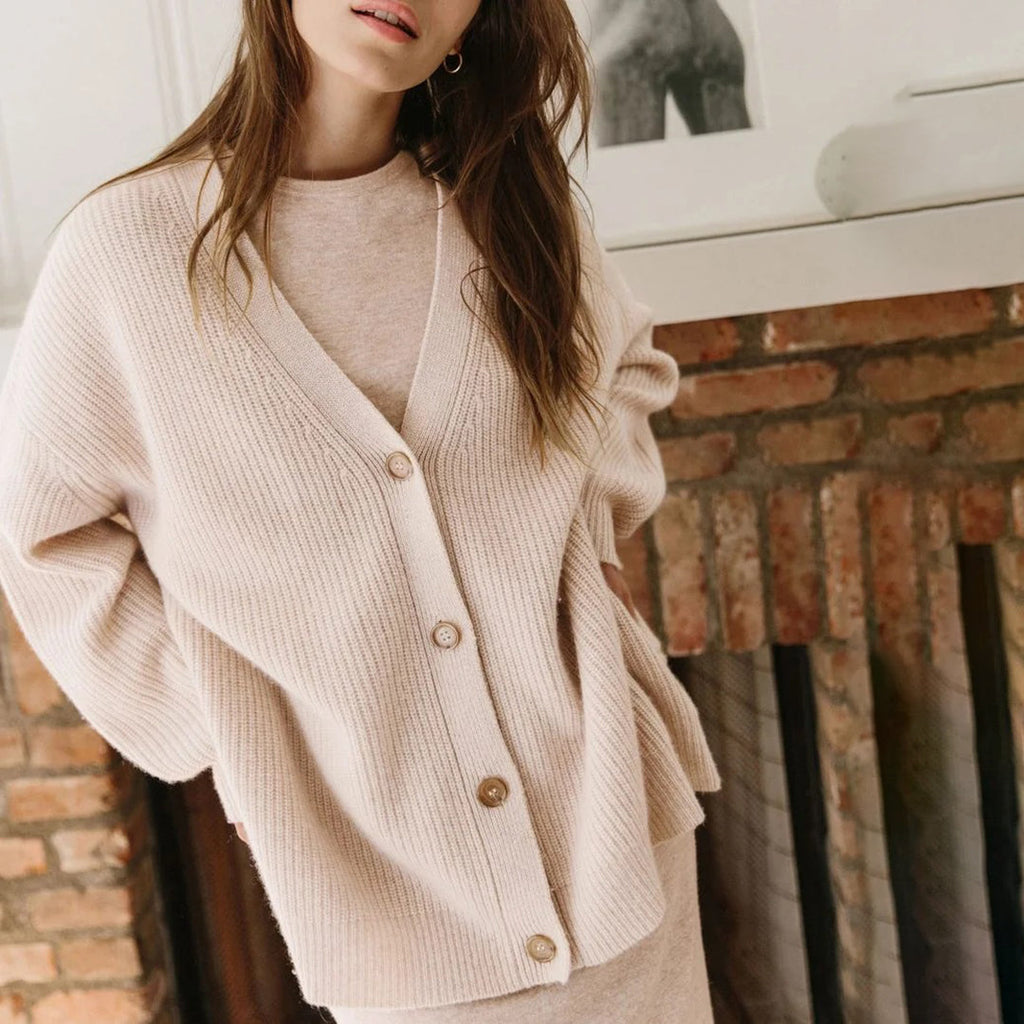 Valenzora | Warme Strickjacke für Damen mit Knopfleiste