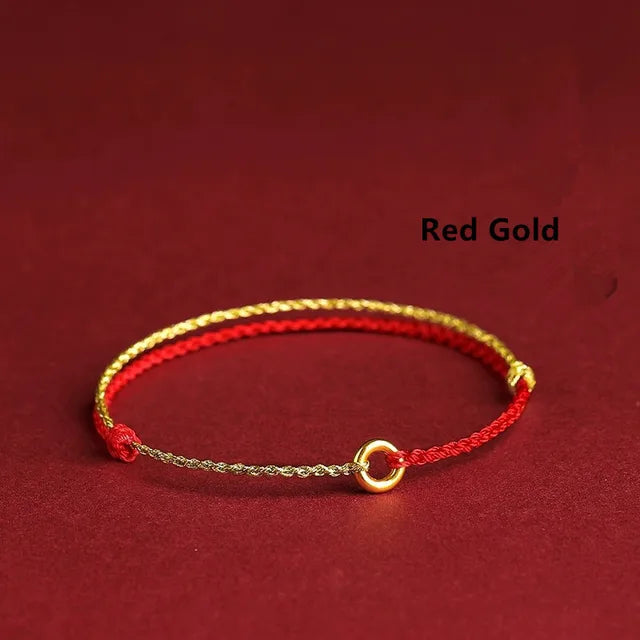 Valenzora | Handwoven Golden Circle Bracelet