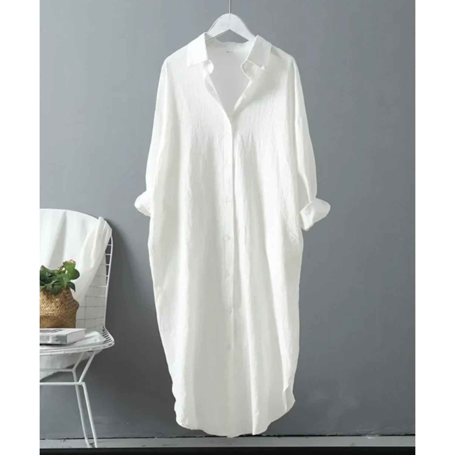 Valenzora | Long-sleeved linen dress, women's clothing