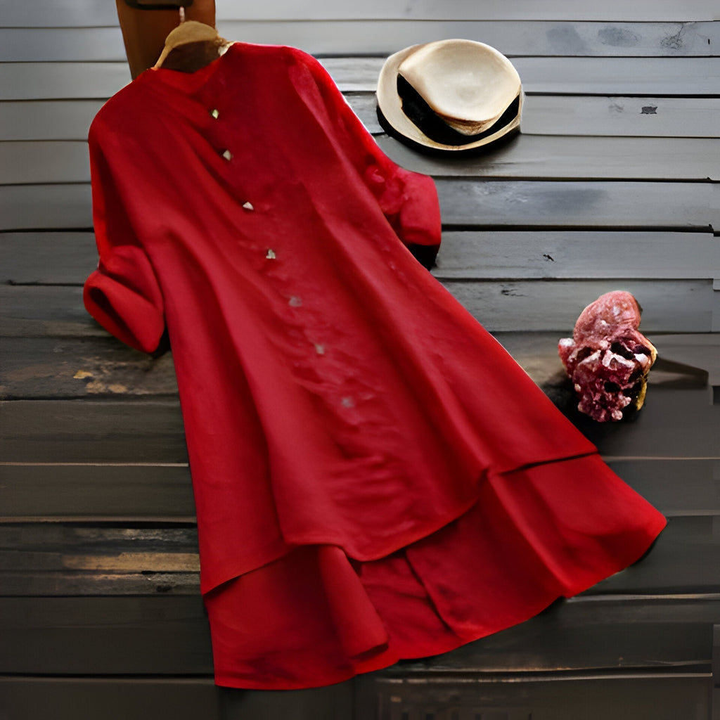 Valenzora | Sommerkleid in großen Größen aus Baumwolle und Leinen