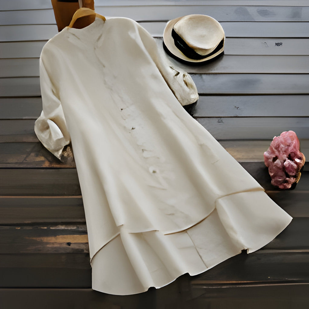 Valenzora | Sommerkleid in großen Größen aus Baumwolle und Leinen