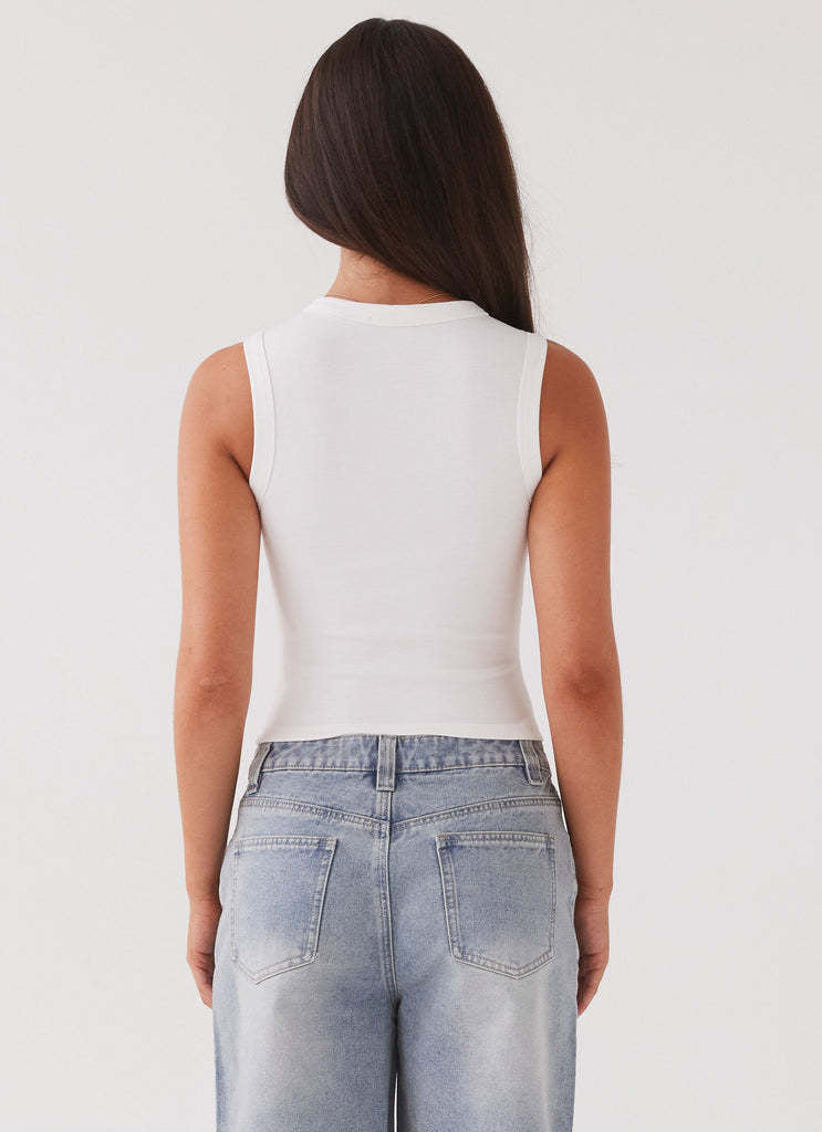 Valenzora | Sleeveless top with button placket