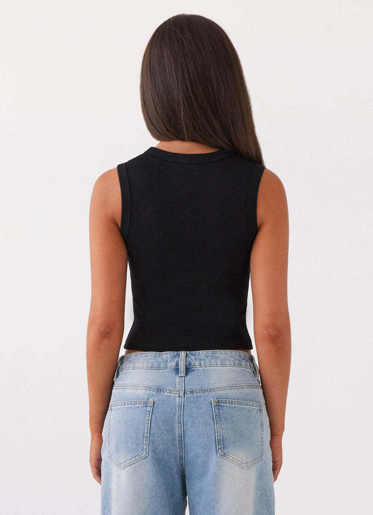 Valenzora | Sleeveless top with button placket