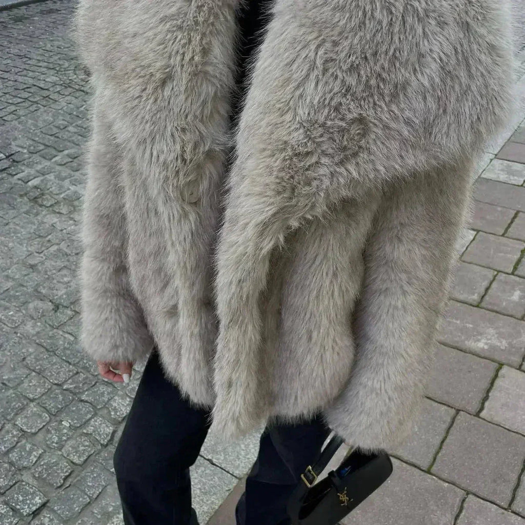 Valenzora | Fluffy Fur Jacket for Winter