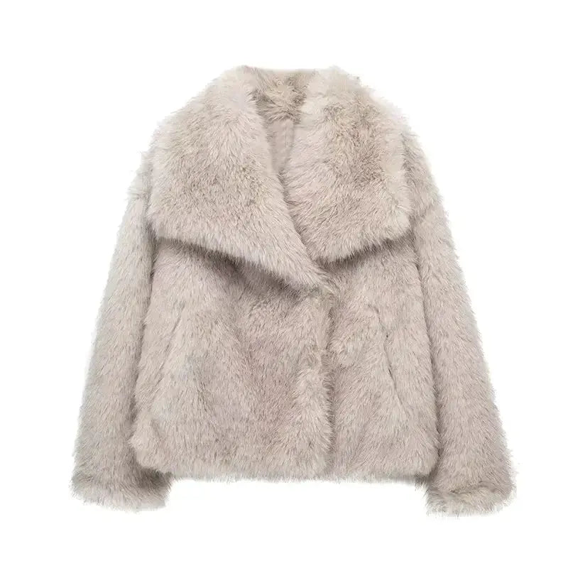 Valenzora | Fluffy Fur Jacket for Winter
