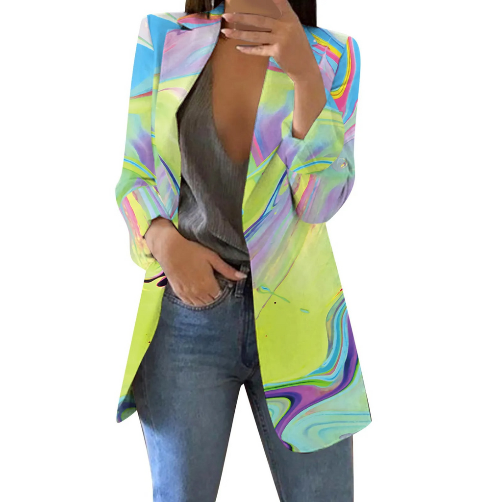 Valenzora | Patch Damenblazer im Aquarellstil