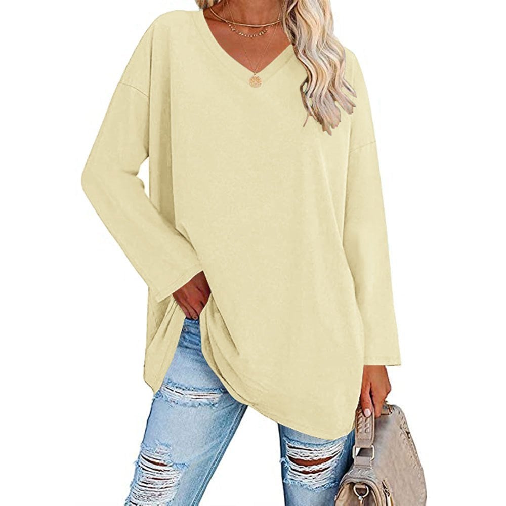 Valenzora | V-Neck Knitted Top for Women - Stylish and Comfortable Sweater