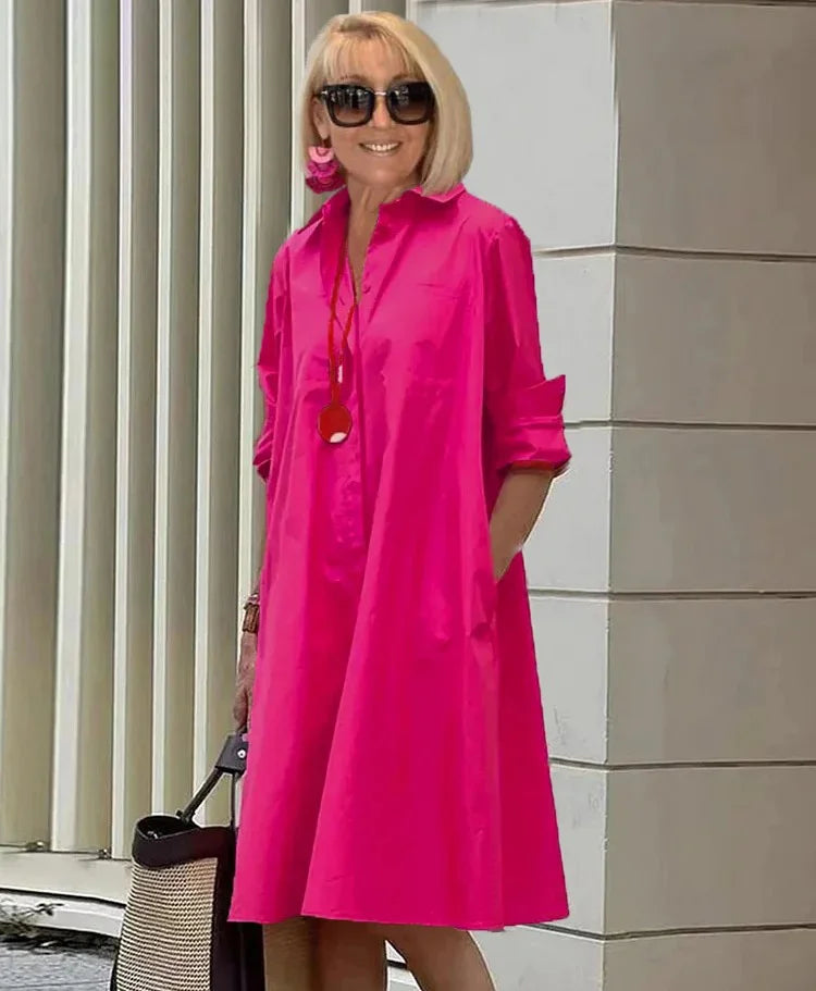 Valenzora | Elegant mid-length dress for women - Stylish midi dress