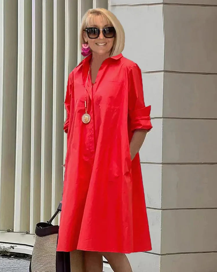 Valenzora | Elegant mid-length dress for women - Stylish midi dress