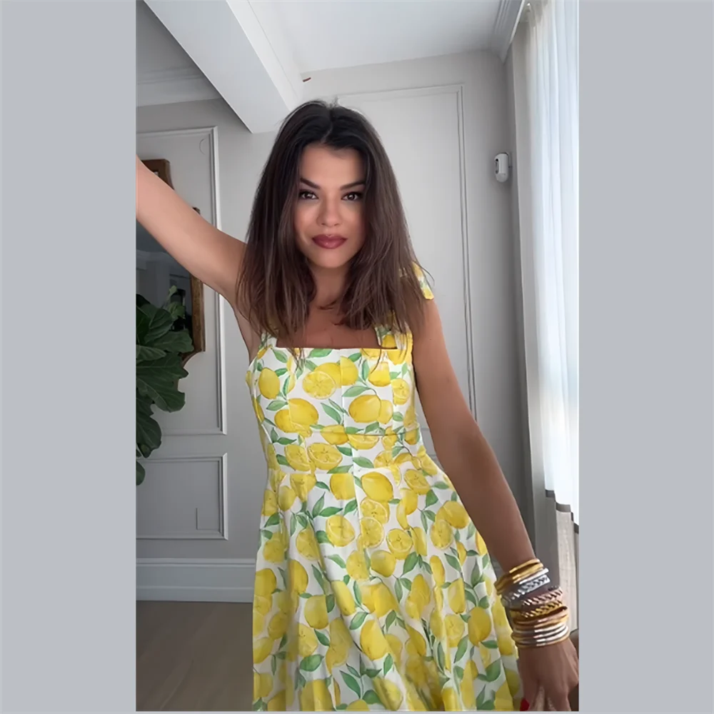 Valenzora - Slim-Fit - With lemon print - Summer