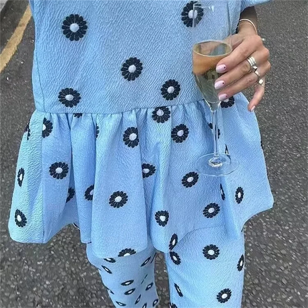 Valenzora - Top + Trousers - Casual - Printed - Summer
