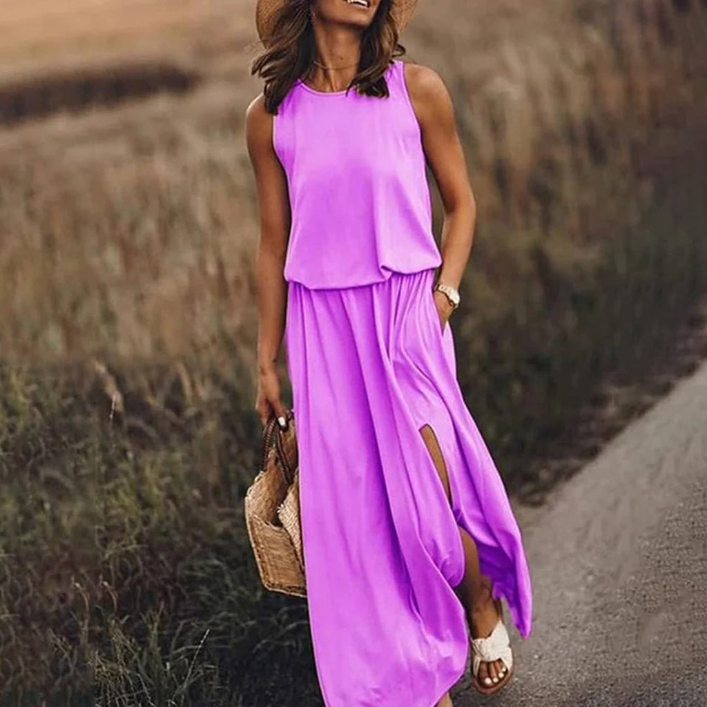 Valenzora - Casual summer dress with slit