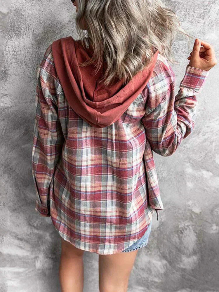 Valenzora Hoodie - Loose Fit - Drawstring - Button Up Shirt - Women's Clothing