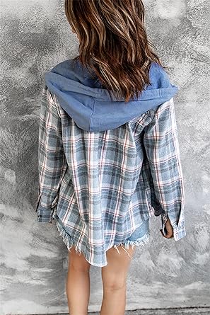 Valenzora Hoodie - Loose Fit - Drawstring - Button Up Shirt - Women's Clothing