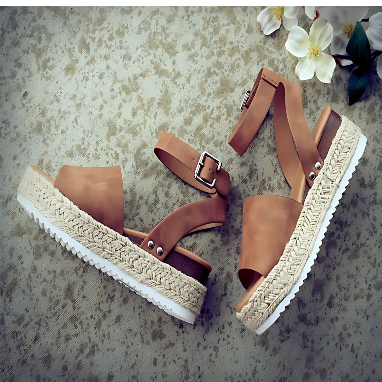 Valenzora | Women's ankle-strap espadrille sandals for summer