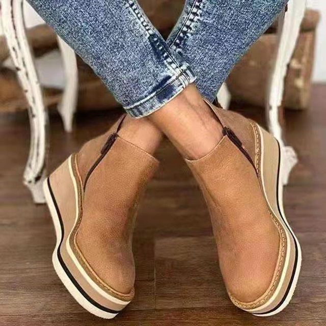 Valenzora | Wedge platform with zipper