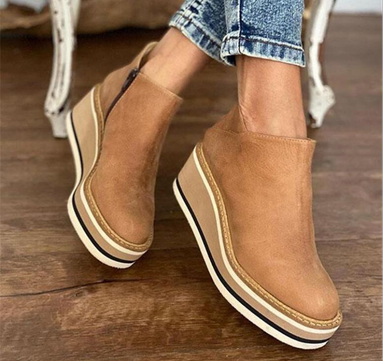 Valenzora | Wedge platform with zipper