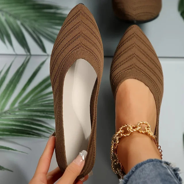Veronica™ – Gestrickte spitz zulaufende Ballerinas für Damen