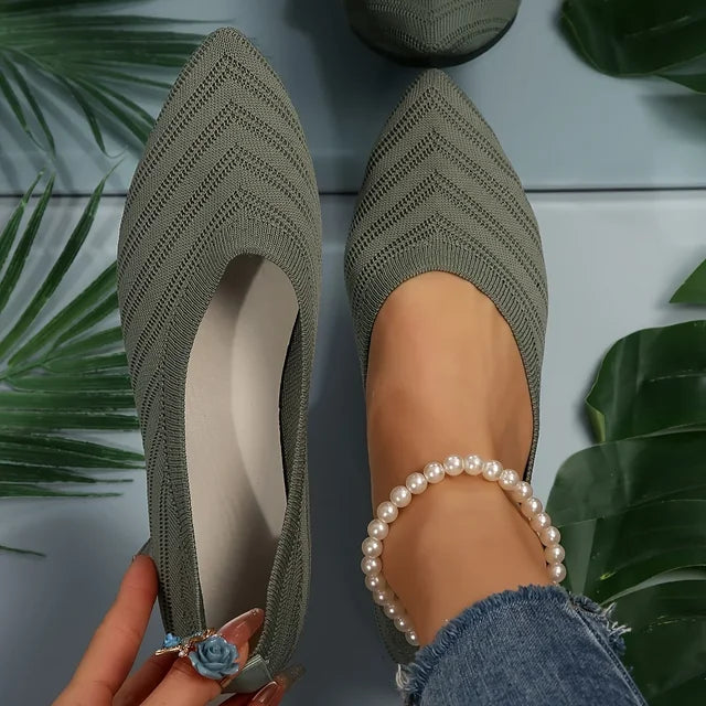 Veronica™ – Gestrickte spitz zulaufende Ballerinas für Damen