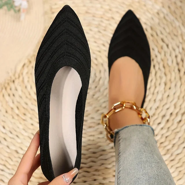 Veronica™ – Gestrickte spitz zulaufende Ballerinas für Damen