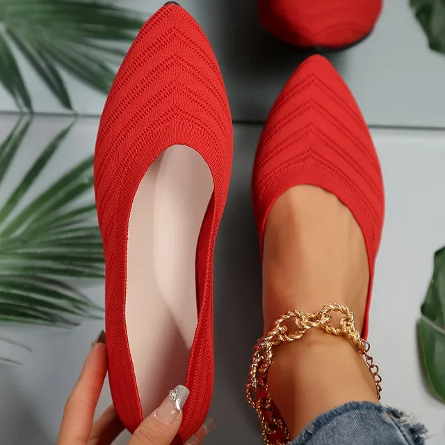 Veronica™ – Gestrickte spitz zulaufende Ballerinas für Damen