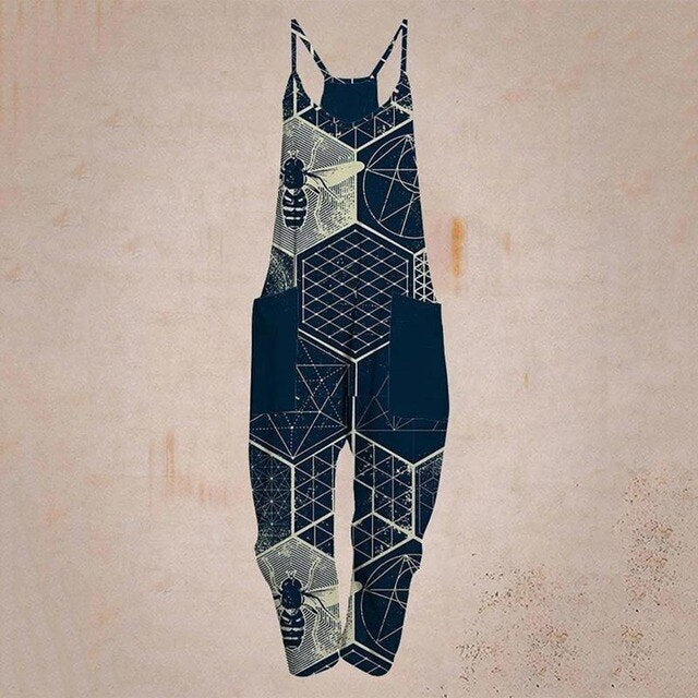 Valenzora - Geometric Strap Jumpsuit