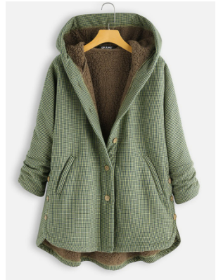 Valenzora | Warm Checkered Hooded Jacket