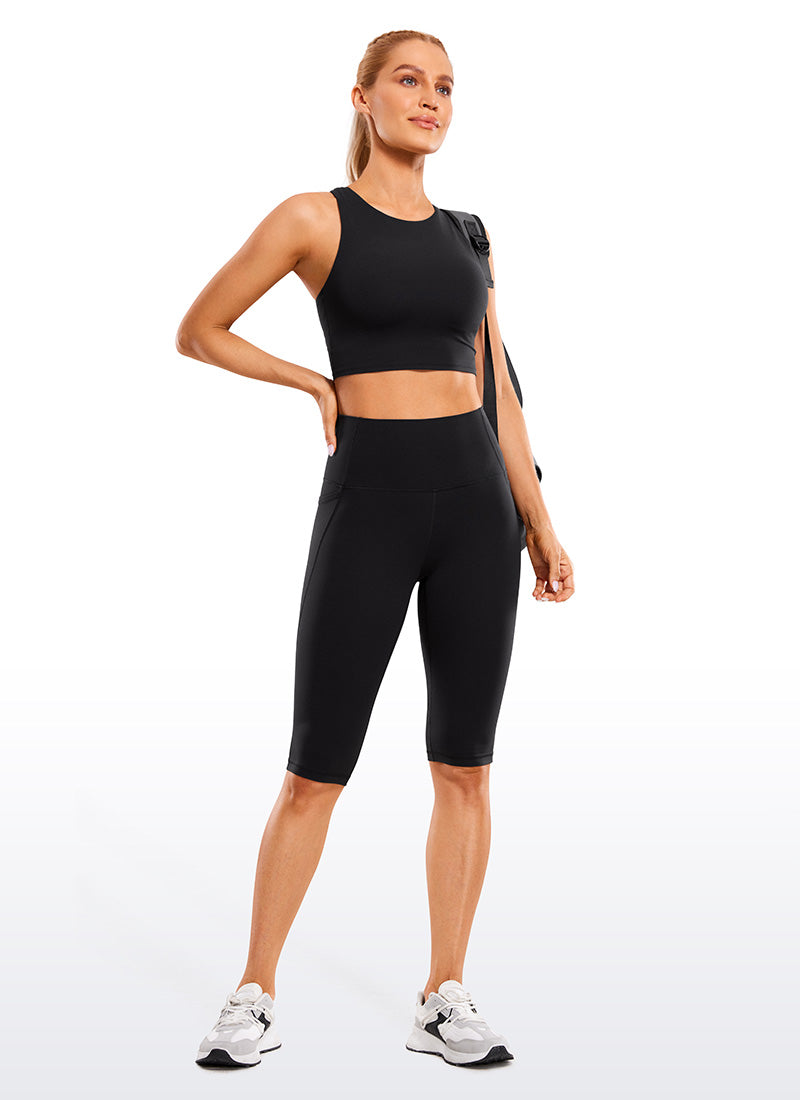 Valenzora | Capri-Leggings mit Taschen, knielang, 33 cm