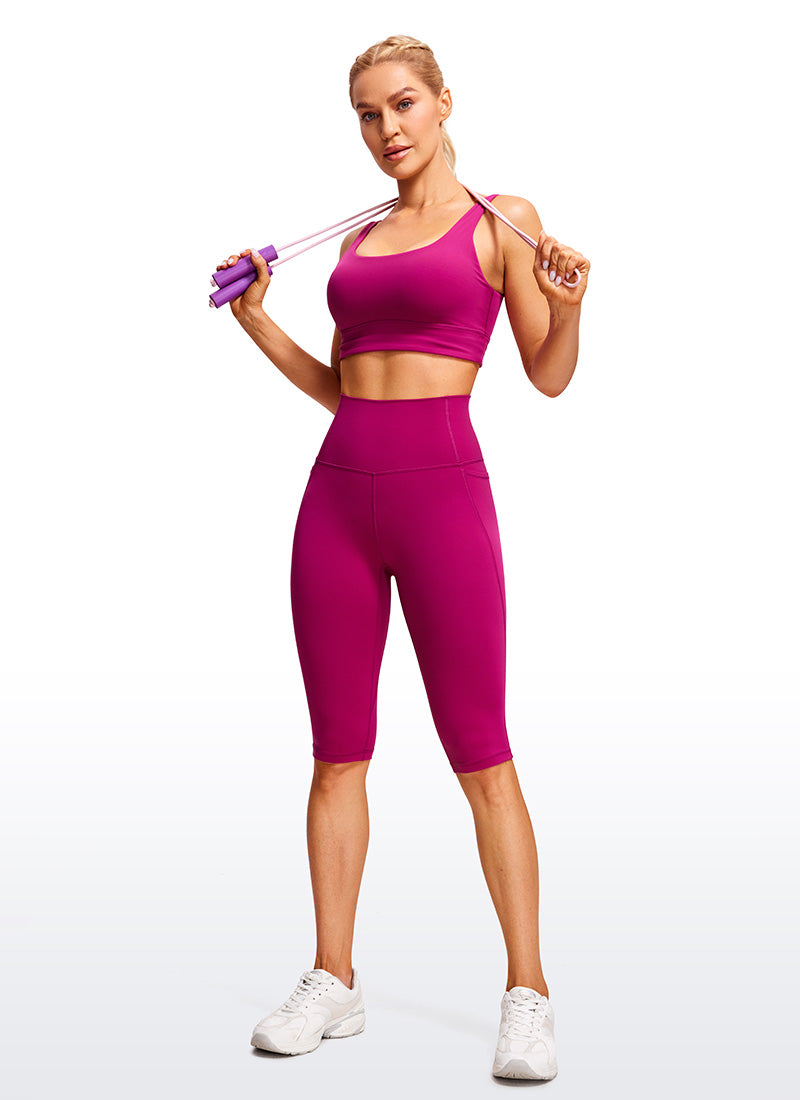 Valenzora | Capri-Leggings mit Taschen, knielang, 33 cm