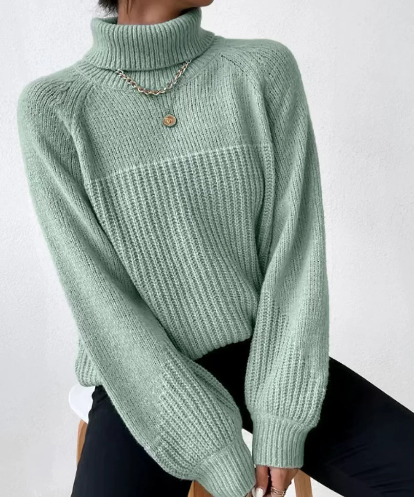 Valenzora | Lässige Herbstliche Warme Grobstrick-Rollkragenpullover für Damen
