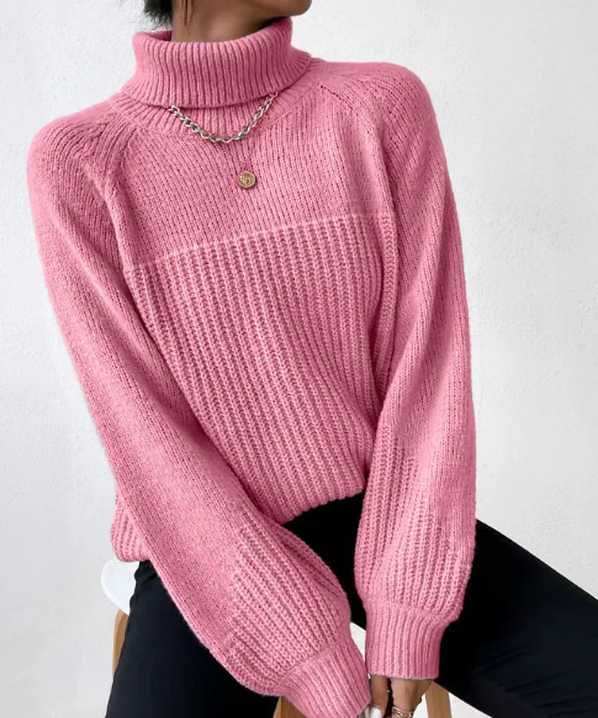 Valenzora | Lässige Herbstliche Warme Grobstrick-Rollkragenpullover für Damen