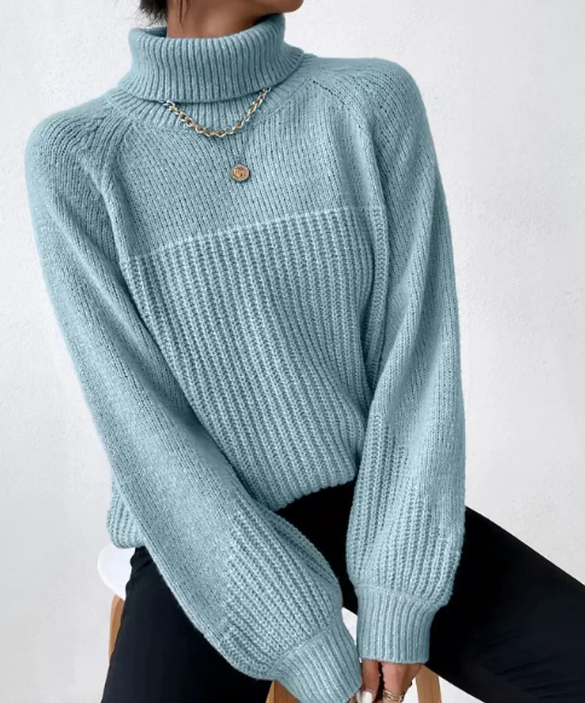 Valenzora | Lässige Herbstliche Warme Grobstrick-Rollkragenpullover für Damen