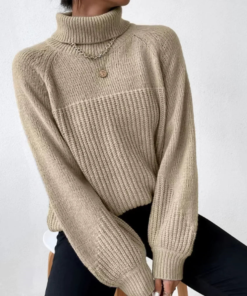 Valenzora | Lässige Herbstliche Warme Grobstrick-Rollkragenpullover für Damen